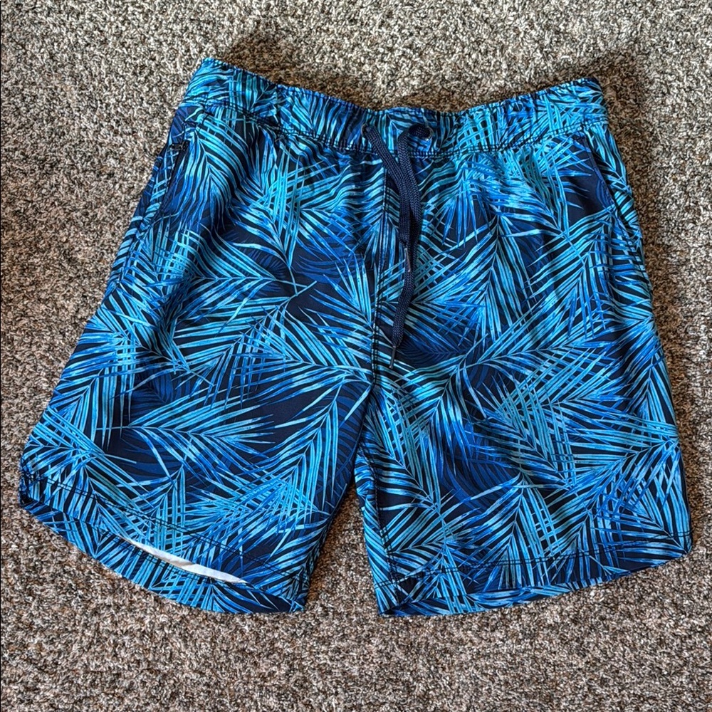 Speedo Blue Palm Men's Small Swim Shorts